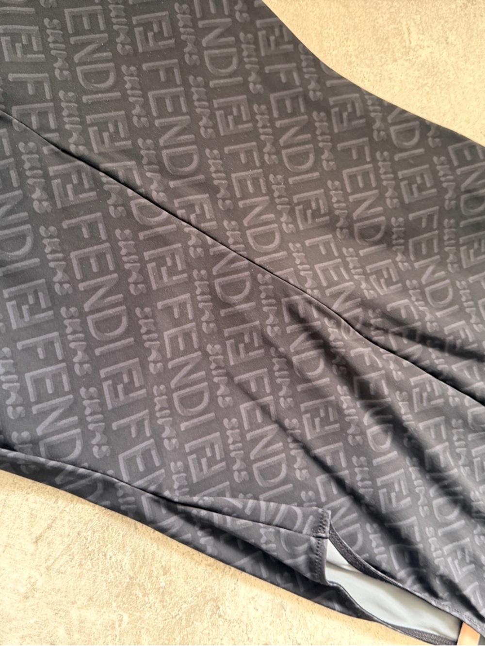 Fendi x Skims collab Black Sleeveless Logo Jacquard Mini jumper/onesie - Picture 3 of 6